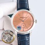 Vacheron Constantin Patrimony  Rose Gold Dial High-quality Leather Strap